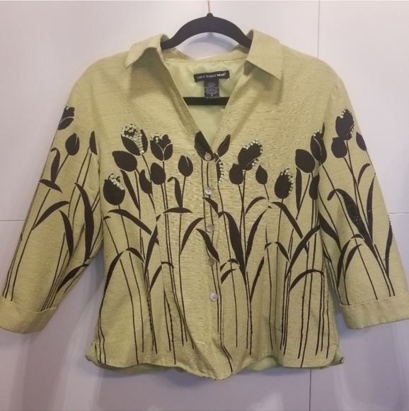 Saint Tropez West Silk button down floral top - Picture 8 of 8